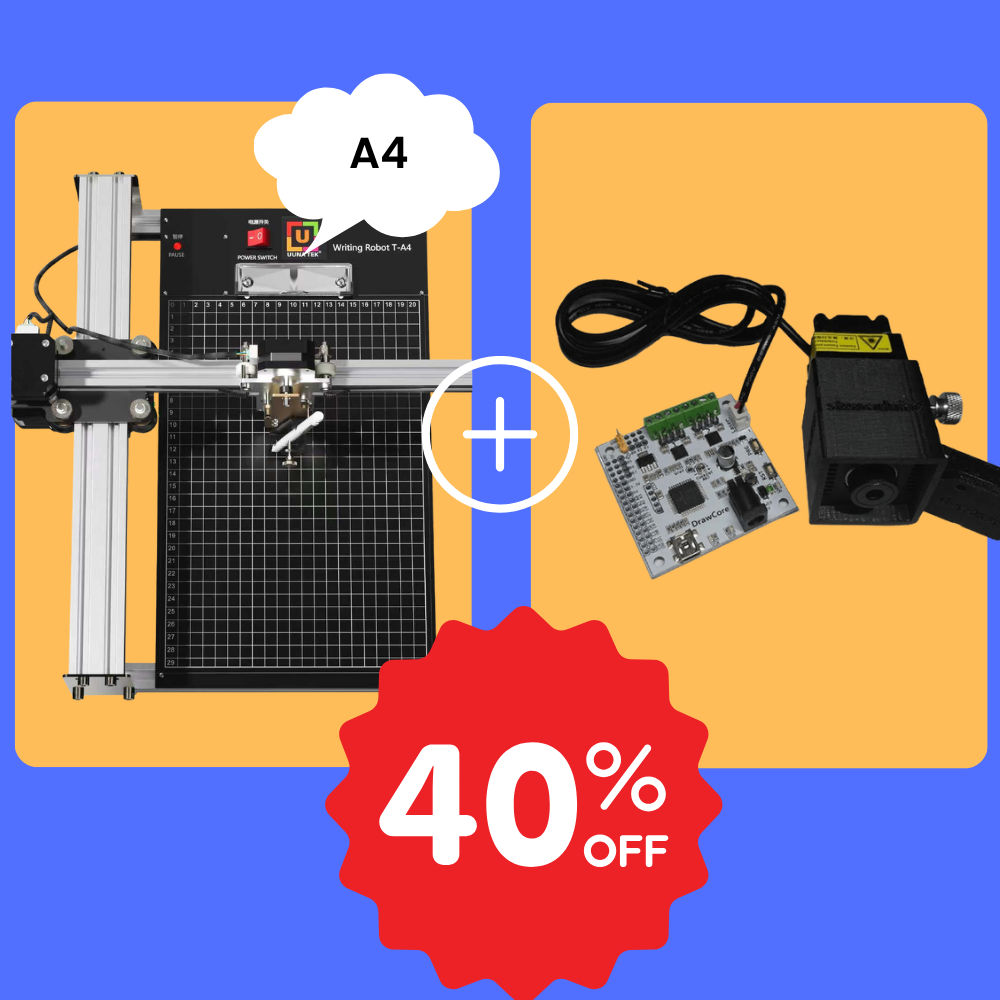 Traceur à stylo iDraw 2.0 A4 + Tête laser 2,5W Bundle