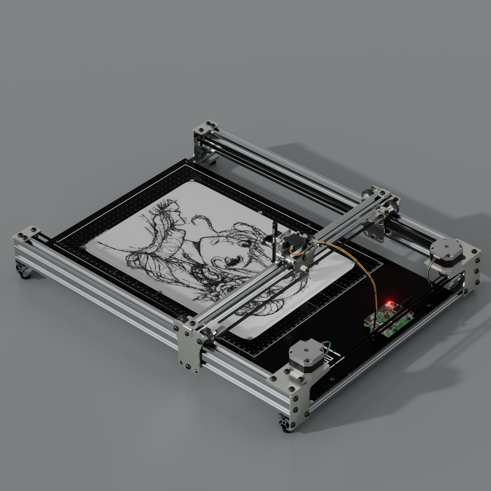 Robot traceur préassemblé iDraw H SE A3/A2 pour l'art génératif et le travail créatif de haute précision